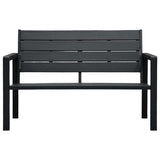 Garden Bench Black HDPE 120 cm long Durable Garden Bench 47878