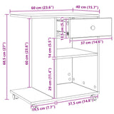 Printer Stand Artisian Oak 60 x 40 x 68.5 cm Engineered Wood 8004430