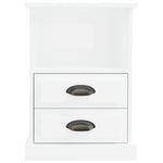 ZNTS Bedside Cabinet High Gloss White 43x36x60 cm 816332