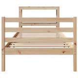 Bed Frame without Mattress 100x200 cm Solid Wood Pine 3305822