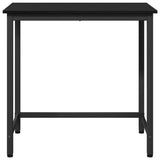 Table Black Oak 100 x 50 x 76.5 cm Engineered Wood and Steel 873768