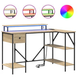 Desk with Drawer Sonoma Oak 120 x 79 x 86.5 cm Engineered Wood 859401