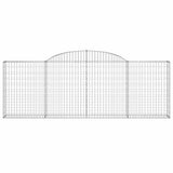 Arched Gabion Baskets 8 pcs 300x30x100/120 cm Galvanised Iron 3146527