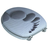 WC Toilet Seat MDF Lid Stones 140804