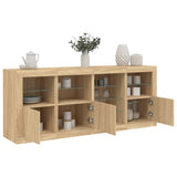 Sideboard with LED Lights Sonoma Oak 164x37x67 cm 3209053