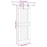 Sliding Door with Hardware Set 85x210 cm Solid Wood Pine 3332726
