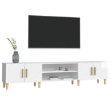 ZNTS TV Cabinet High Gloss White 180x31.5x40 cm Engineered Wood 816258