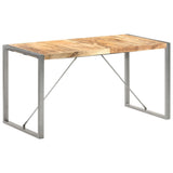 Dining Table 140x70x75 cm Solid Rough Mango Wood 321562