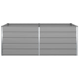 Planter Light Grey 195 x 100 x 75 cm Galvanised Steel 42018168