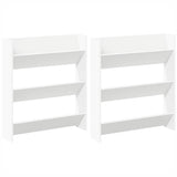 Wall Shoe Cabinets 2 pcs White 80x18x90 cm Engineered Wood 806778