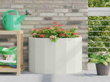 Planter White 60 x 30 x 50 cm Steel 883718