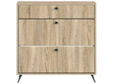 Shoe Cabinet BREDA 78 x 24 x 103 cm Engineered Wood Sonoma Oak 897537