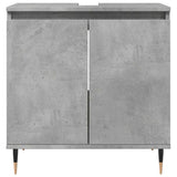 3 Piece Bathroom Furniture Set Concrete Grey Engineered Wood 3324952