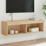 TV Cabinet with LED Lights Sonoma Oak 100x30x30 cm 837159