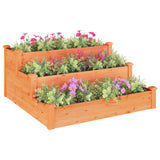 Garden Raised Bed Brown 120x120x56 cm Solid Wood Fir 364305