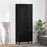 Highboard Black Oak 69.5 x 34 x 180 cm Engineered Wood 3416280