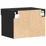TV Cabinet Set 2 pcs Black Oak Engineered Wood 863103