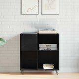 Record Cabinet Black Oak 85 x 38 x 89 cm Engineered Wood 862913