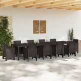 Garden Table Brown 350 x 100 x 74 cm Poly Rattan 3378525