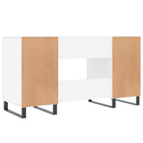Desk White 140x50x75 cm Engineered Wood 829572