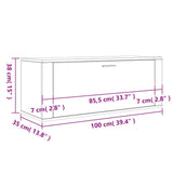 Wall Shoe Cabinet White 100x35x38 cm Engineered Wood 821020