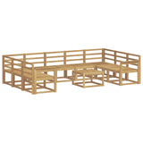 Outdoor Sofa Set 10 pcs White Solid Acacia Wood 3388243