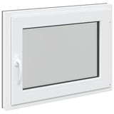 Basement Window RISOR 80 x 50 cm PVC and Glass Anthracite 42047321