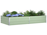 Planter Pastel Green 195 x 100 x 45 cm Galvanised Steel 42018271