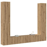 TV Cabinet 6 pcs Brown 221 x 30 x 180 cm Engineered wood 3393449