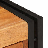 End Table Brown and Black 30 x 30 x 40 cm Solid Acacia Wood 4016717