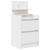 Bedside Cabinets with 2 Drawers 2 pcs White 38x34x80 cm 861356