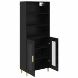 Highboard Black Oak 69.5 x 32.5 x 180 cm Engineered Wood 3416260