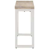 Console Table Brown 110x35x76 cm Solid Wood Mango and Iron 376707
