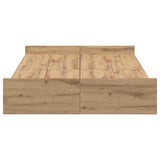 Storage Bed Frame Artisan oak 120 x 200 cm Engineered wood 3335308