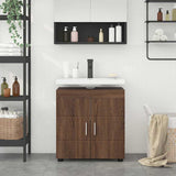 Bathroom Cabinet Set TULUM Brown Oak 60 x 34 x 63 cm 880328