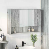 Mirror Cabinet Grey Sonoma 80 x 17 x 55 cm Engineered Wood 883360