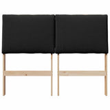 Upholstered Headboard Black 135 cm Solid Pine Wood 879291