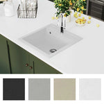 ZNTS Granite Kitchen Sink Single Basin White 144857
