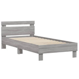 Bed Frame without Mattress with LED Lights Grey Sonoma 90x200 cm 838720