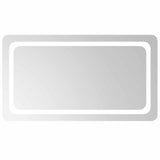 LED Bathroom Mirror Transparent 90 x 50 cm Tempered Glass 42045839
