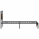 Bed Frame without Mattress Smoked Oak 100x200 cm Engineered Wood 4106885