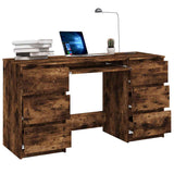 Writing Desk Smoked Oak 140x50x77 cm Engineered Wood 815438