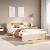 Bookcase Bed without Mattress 120x190cm Small Double Solid Wood Pine 3322351
