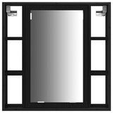 Bathroom Furniture Set 3 pcs Black Oak Engineered Wood 3334395