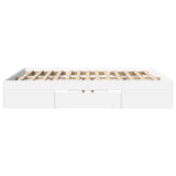 Bed Frame without Mattress White 180x200 cm Super King Engineered Wood 3295450