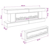 Electric Fireplace White 150 x 30 x 50 cm Engineered wood 8020784
