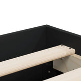 Bed Frame with Drawers without Mattress Black 150x200 cm King Size 3207267