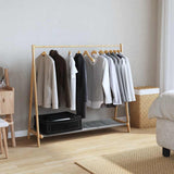 Clothes Rack with Shelves 106x34x102 cm Bamboo 4008906