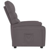 Recliner Chair Grey Faux Leather 342689