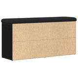 Storage Bench Black Oak 102 x 32 x 50 cm Engineered Wood 862986